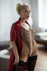 Glamorous European Reuty Strips Off Her Sexy Bodysuit